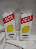 Adams Extract Lemon Flavored Extract. Qty 2- 1.5 fl oz.