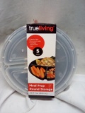 True Living Meal Prep Round Storage Containers. Qty 5 Pack.