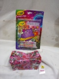 Crayola Activity Pack & Floral Decorative Pouch.