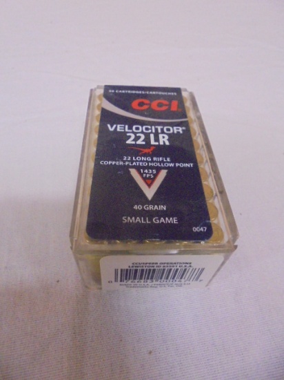 50 Round Boc of CCI Velocitor 22LR Rimfire Cartridges