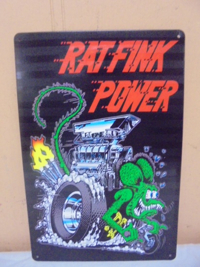 Rat Fink Metal Sign
