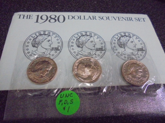 1980 Susan B Anthony Dollar Souvenir Set