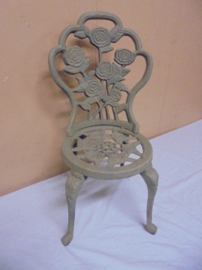 Beautiful Cast Ornate Small Chair/Plant Stand