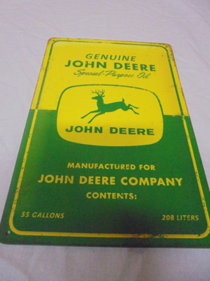 John Deere Special-Purpose Oil Metal Advertisement Sign