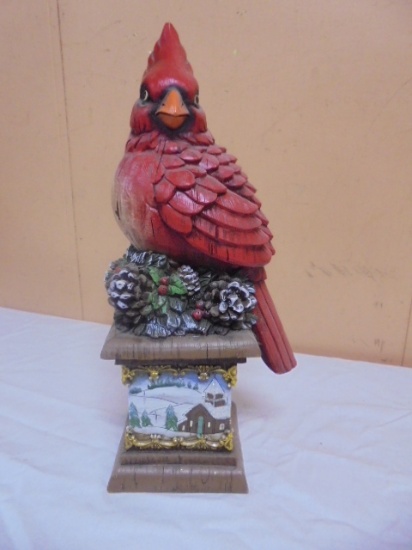 Cardinal on Pedistal Statue