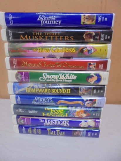 Large Group of Disney VHS Children's Movies