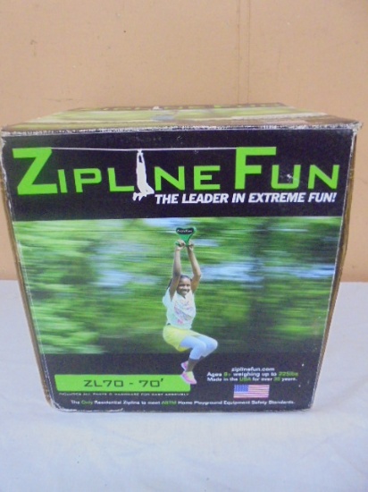 Zipline Fun Fun Ride Deluxe 70ft Zipline Set