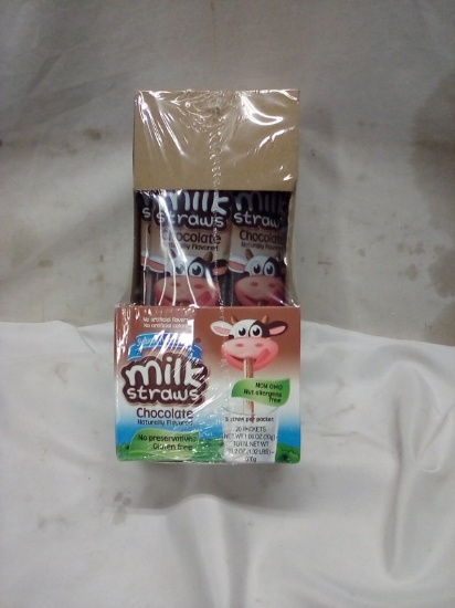 Qty 100 Chocolate Milk Straws Exp 7/31/25