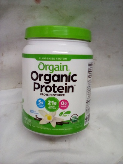 Orgain Organic Protein Powder. 16.3 oz.