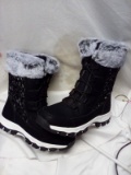 HOBIBEAR Women's Boots Anti-Slip Waterproof Warm Fur Lined, sz 40