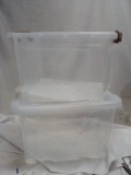 QTY 2 Small Clear totes