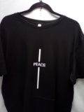 QTY 1 Peace Tshirt – black, size XXL