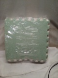 Fuzzy Mint Green Play Mat/Floor Pieces. Qty 12- 12” x 12” Pieces.