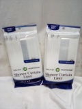 Heavy Duty Mildew Resistant Shower Curtain Liners. Qty 2.