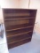 Dark Walnut Bookcase w/ 4 Adjustable Shelves