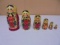 Vintage 6pc Woode Russian Nesting Doll Set