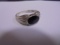 Vintage Ladies Sterling Silver & Black Onyx Ring