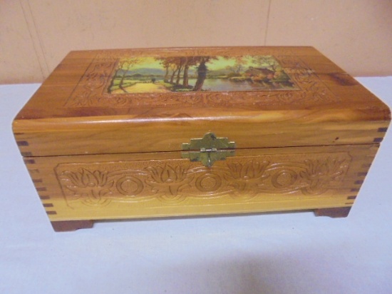 Vintage Dovetailed Cedar Keepsake Box