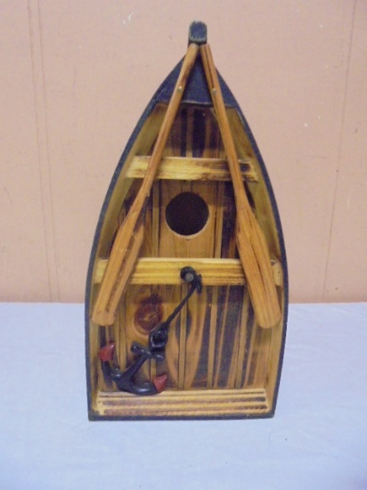 Wooden Boat Bird House
