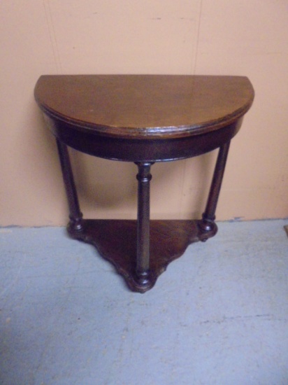 Solid Wood Half Moon Entry Table