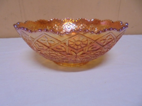 Vintage Imperial Marigold Carnival "Hattie" Pattern Glass Bowl