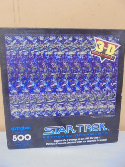 500pc Star Trek 3-D Hallmark Jigsaw Puzzle Keepsake Ornaments
