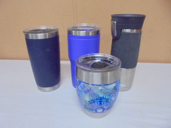 Group of 4 Assorted Stainless Steel Tumblers