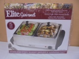 Elite Gourmet 5qt Stainless Steel Buffet Server & Warming Tray
