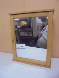 Wooden Medicine Cabinet w/Mirror