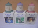 Group of 3 M.J. Hummel Christmas Bell Ornaments