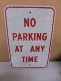 Metal Reflective No Parking Sign