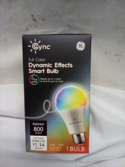 QTY 1 Cync Full color Dynaic Effects smart Bulb – Dimable with app