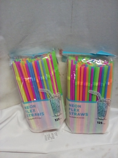 QTY 2 125ct pack straws