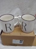 QTY 1 Set of 2 “R” 16oz Mugs