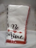 Valentines Day Themed Hand Towels. Qty 4 Pack.