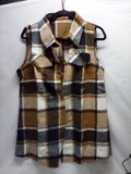 1XL Button Up Sweater Material Vest.