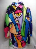 QTY 1 Long Long Sleeved colorful shirt, size S