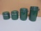 4 Pc. Green Ceramic Canister Set
