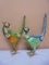 2pc Set of Hand Painted Wooden Birds