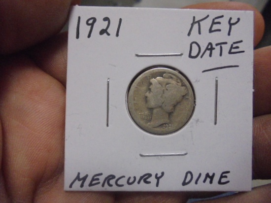 1921 Silver Mercury Dime