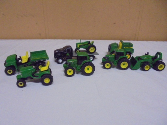 8 Pc.Group of John Deere Farm Toys
