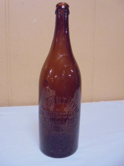 Antique CL Centlivre Brewing Co Ft. Wayne, Ind Brown Bottle