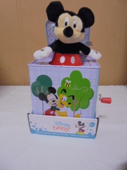 Brand New Disney Baby Mickey Mouse Jack in The Box