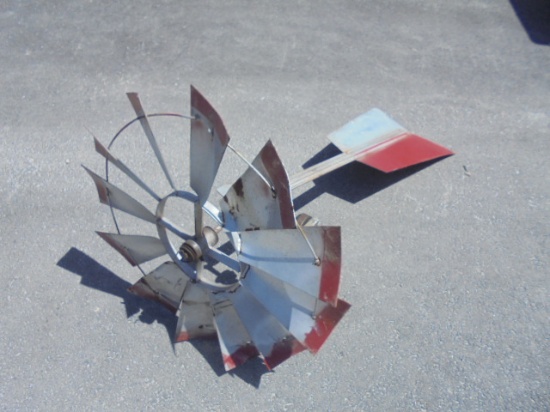 Galvinized Metal Windmill Top w/ Tail