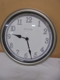 Round Bulova Quartz Wall Clock