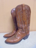 Pair of Men's Vintage Luchese Leather Cowboy Boots