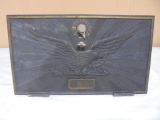 Vintage Post Office Box Door W/Eagle