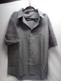 Size 2XL Gray Button Up Shirt.
