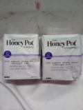 The Honey Pot Company 100% Organic Cotton Overnight Pads. Qty 2. 12 ct.