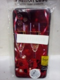 wine glass and rose hard phone case